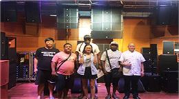 非洲客户来访沐鸣2音响厂家 并采购线阵音响