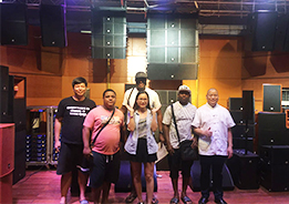 非洲客户来访沐鸣2音响厂家 并采购线阵音响